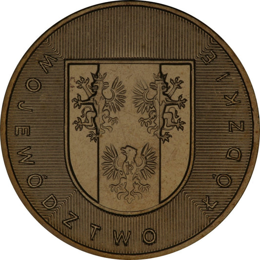 2 zł / 2004 r. - Herby Województw: Łódzkie