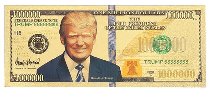 USA: Banknot złocony i kolorowany: Donald Trump 1.000.000$ - MILION dolarów