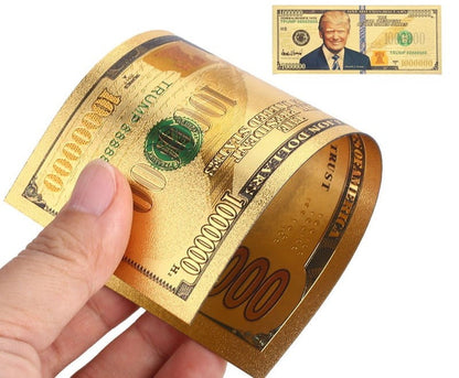 USA: Banknot złocony i kolorowany: Donald Trump 1.000.000$ - MILION dolarów