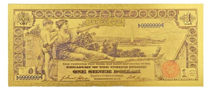 USA: Banknot złocony 1$ - JEDEN dolar /1896