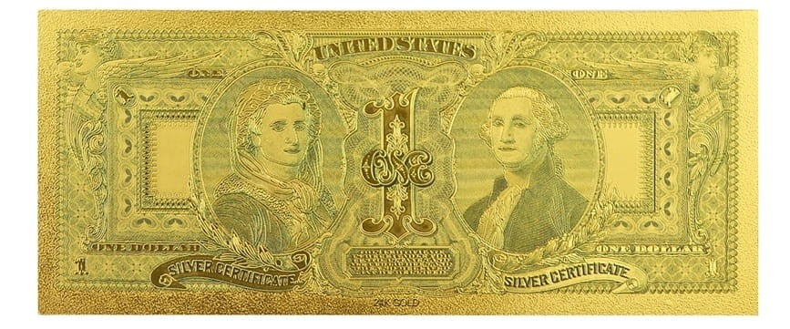 USA: Banknot złocony 1$ - JEDEN dolar /1896