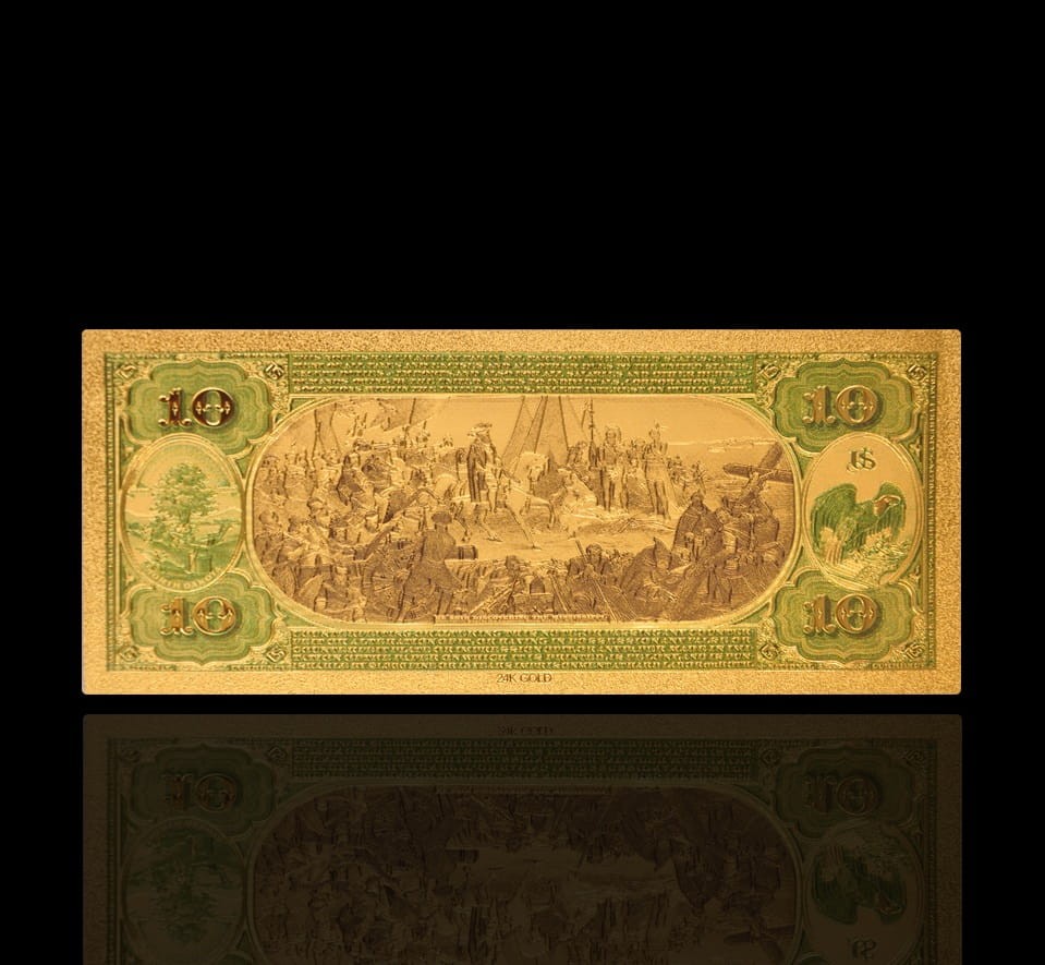 USA: Banknot złocony 10$ - DZIESIĘĆ dolarów /1875