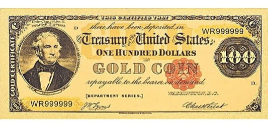 USA: Banknot złocony 100$ - STO dolarów /1882