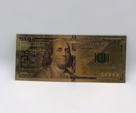 USA: Banknot złocony 100$ - STO dolarów (2)