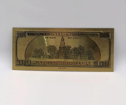 USA: Banknot złocony 100$ - STO dolarów (2)