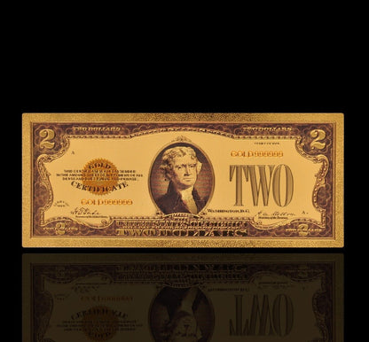 USA: Banknot złocony 2$ - DWA dolary /1928