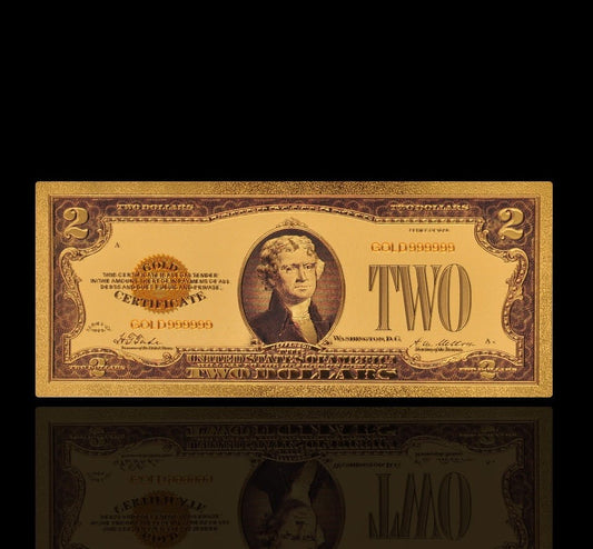 USA: Banknot złocony 2$ - DWA dolary /1928