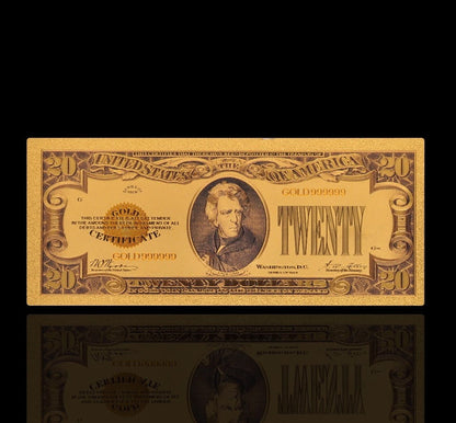 USA: Banknot złocony 20$ - DWADZIEŚCIA dolarów /1928