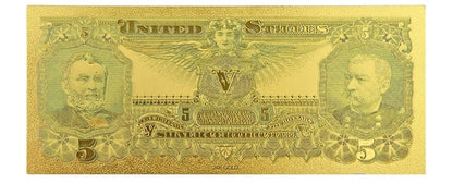 USA: Banknot złocony 5$ - PIĘĆ dolarów /1896
