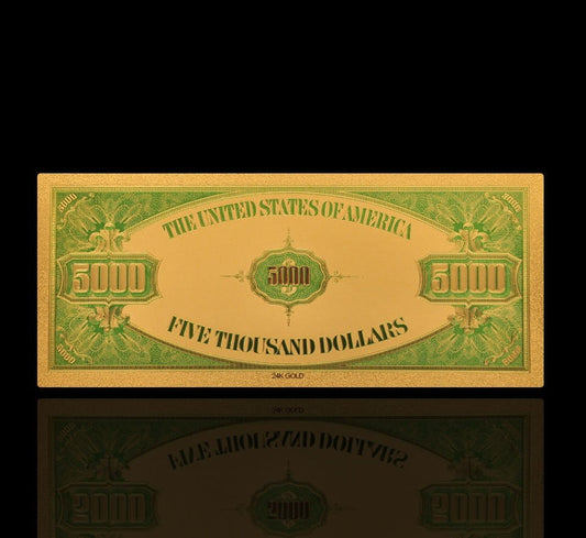 USA: Banknot złocony 5.000$ -  PIĘĆ TYSIĘCY dolarów /1928
