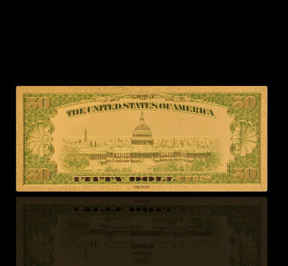 USA: Banknot złocony 50$ - PIĘĆDZIESIĄT dolarów /1928
