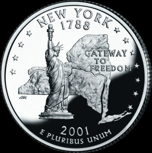 USA:  25 Centów / 2001 r. - Nowy Jork (nr 11)