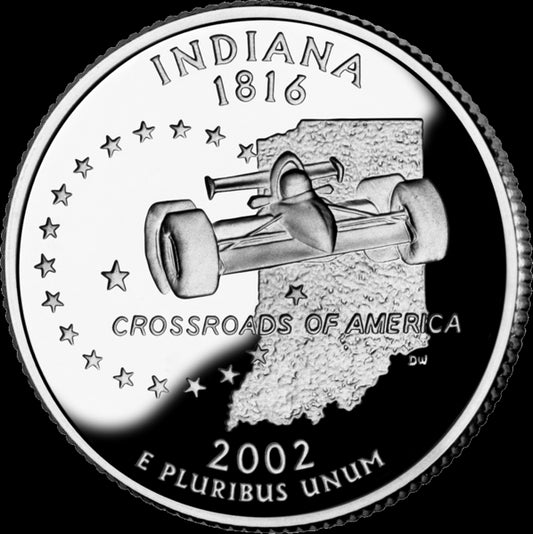USA:  25 Centów / 2002 r. - Indiana (nr 19)