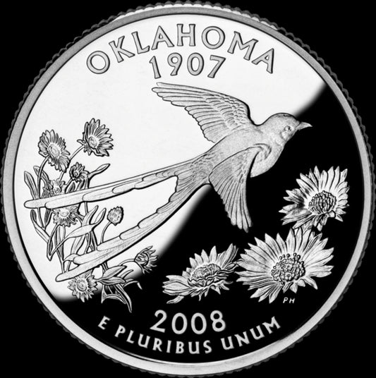 USA:  25 Centów / 2008 r. - Oklahoma (nr 46)