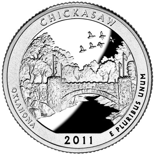 USA:  25 Centów / 2011 r. -  Chickasaw National Recreation Area (nr 10)