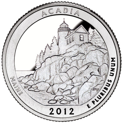 USA:  25 Centów / 2012 r. -  Park Narodowy Acadia (nr 13)