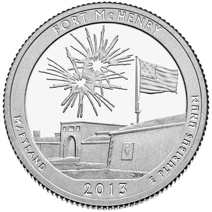 USA:  25 Centów / 2013 r. -  Fort McHenry (nr 19)