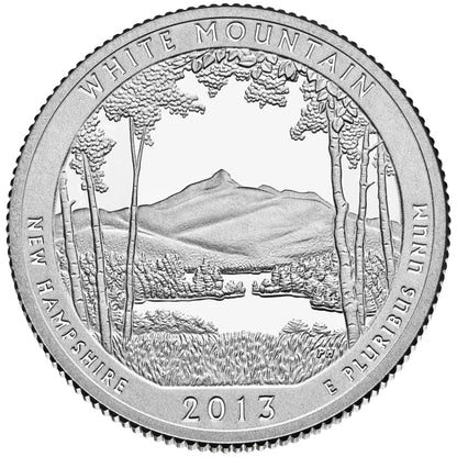 USA:  25 Centów / 2013 r. -  White Mountain National Forest (nr 16)