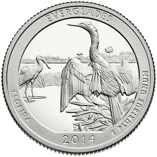 USA:  25 Centów / 2014 r. -  Park Narodowy Everglades (nr 25)