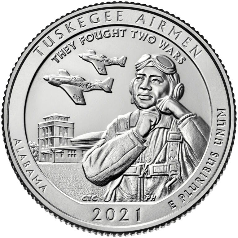 USA:  25 Centów / 2021 r. - Tuskegee Airmen National Historic Site (nr 56)