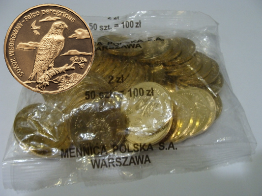 Woreczek - 50 sztuk: 2 zł / 2008 r. - Sokół Wędrowny