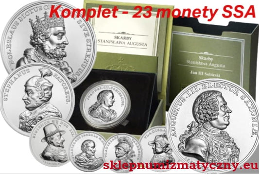 Komplet - 23 monety: 50 zł - SSA z lat 2013 - 2023